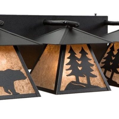 Cascade Bear Triple Lantern Bath Vanity