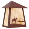 Cowboy Sunset Tri Roof Wall Sconce