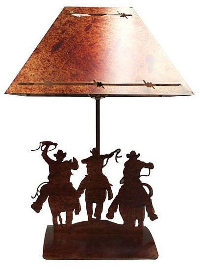 The Trendsetters Western Bedside Lamp - Rustic Lighting & Fans