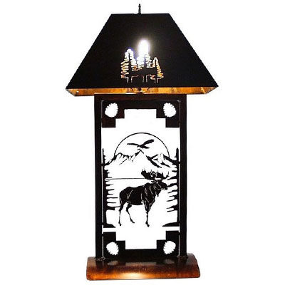 Moose Rustic Table Lamp