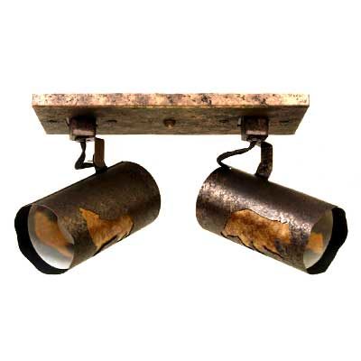 Western and Ranch Track Lighting - Dual Track Head