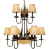 Yellowstone 2 Tier Chandelier w/Shades