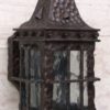 VAEDOWD050 - Small Lantern - Shown in CI (Colonial Iron) - 5" W x 12" H x 7" D - Uses 1-100W regular bulb maximum