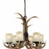 Faux Antler 6 Light Chandelier