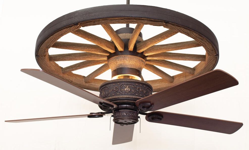Copper Canyon Cheyenne Wagon Wheel Ceiling Fan Kiva Select