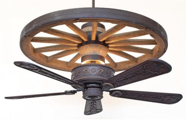 Copper Canyon Western Star Wagon Wheel Ceiling Fan