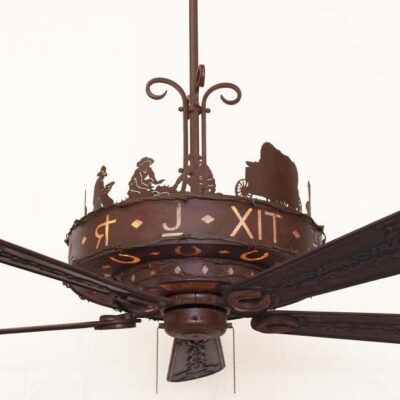 Copper Canyon Western Trails Ceiling Fan - Kiva Select Color C146 with Silver Mica Liner - 56