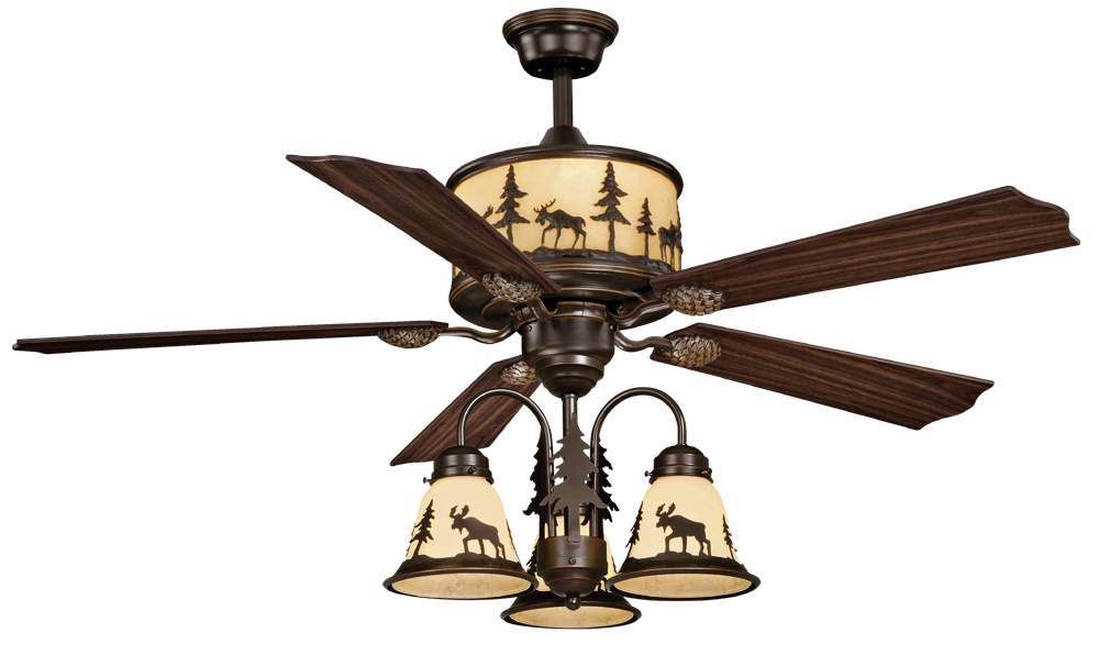 rustic living room ceiling fans