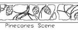 Bathroom Vanity Light Pinecones Scene
