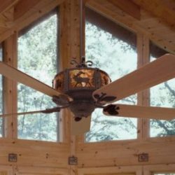 Craftsman Rustic Ceiling Fan Shown with Custom Design