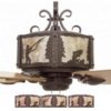 Craftsman Rustic Ceiling Fan Fishing Scene