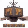 Craftsman Rustic Ceiling Fan Bear Scene