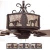 Craftsman Rustic Ceiling Fan Horse Scene