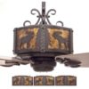 Craftsman Rustic Ceiling Fan Moose Scene