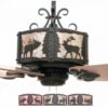 Craftsman Rustic Ceiling Fan Elk Scene