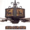 Craftsman Rustic Ceiling Fan Forest Scene