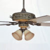 Forest Breeze Ceiling Fan Shown with optional KVLK1-FBZ Light Kit (FLG10 Glass)