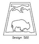 Rustic Lantern Buffalo Design 522