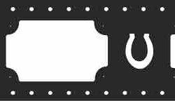 Laramie Ceiling Fan Buckle w/ Horseshoes and Leather (Choose Hide Option)