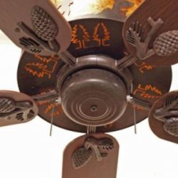 Mountainaire Rustic Ceiling Fan Bottom detail