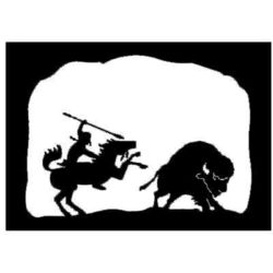 Wall Sconce Native American Buffalo Hunter Design 405