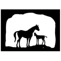 Wall Sconce Mare and Pony Design 412