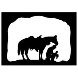 Wall Sconce Praying Cowboy Design 442