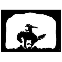 Wall Sconce Bronco Rider Design 404
