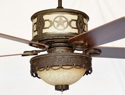 Copper Canyon Sheridan Ceiling Fan Shown with KVLK510-BRZ-PAR Light Kit
