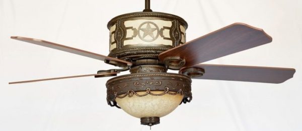 Copper Canyon Sheridan Ceiling Fan Shown with KVLK510-BRZ-PAR Light Kit