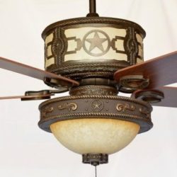 Copper Canyon Sheridan Ceiling Fan Shown with KVLK515-BRZ-PAR Light Kit