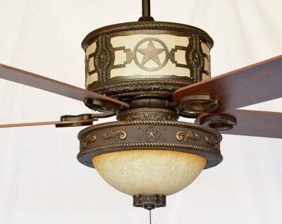 Copper Canyon Sheridan Ceiling Fan Shown with KVLK515-BRZ-PAR Light Kit