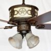 Copper Canyon Sheridan Ceiling Fan Shown with KVLK1-BRZ Light Kit (FLG4 Glass)
