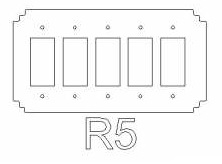 5 Switch Rocker Switch Plate Cover