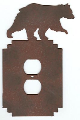 Bear Duplex Outlet Cover Plate
