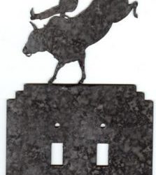 Bull Rider Dual Light Switch Cover Plate