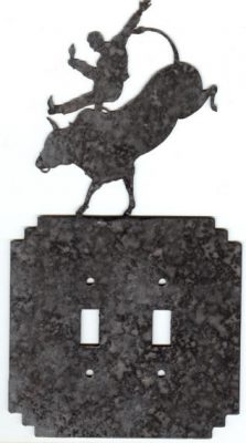 Bull Rider Dual Light Switch Cover Plate