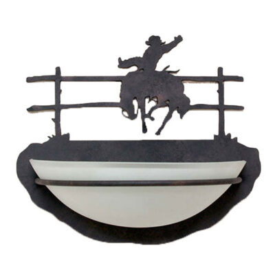Bucking Cowboy Wall Sconce