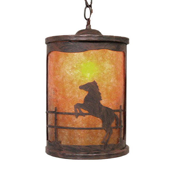 Copper Canyon Hammered Bar Western Pendant Lighting