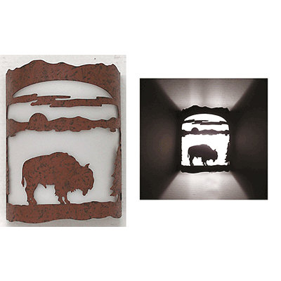 Alternative view of Copper Canyon M127 Sunset Series Western Wall Sconce
