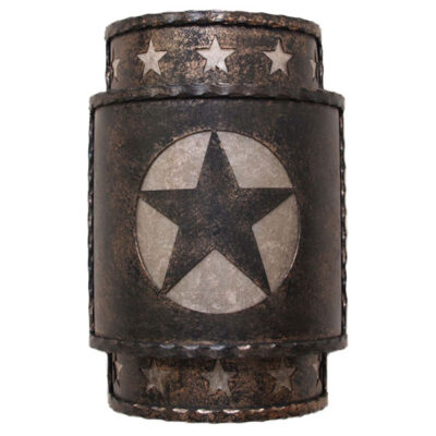 M129 Hammered Bar Two Tiered Western Wall Sconce