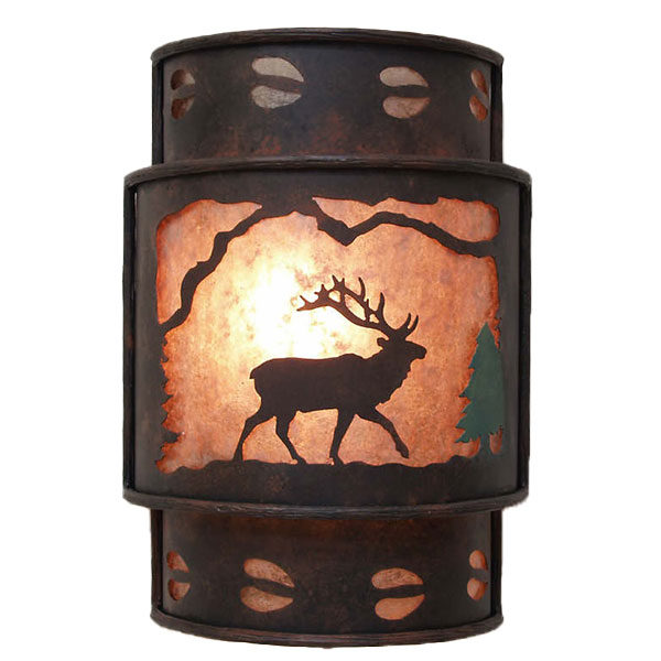 M129 Ivy Twig Two Tiered Lodge and Cabin Wall Sconce