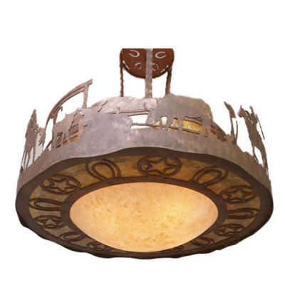 Western Chandelier with Horseshoes