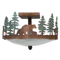 Bears Design - Color C128 w/green trees - Pinecone Finial