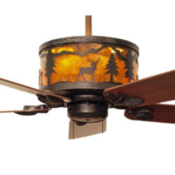 Forest Animals Rustic Ceiling Fan