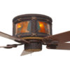 Timber Creek Ceiling Hugger Fan Deer Scene with Amber Mica Liner