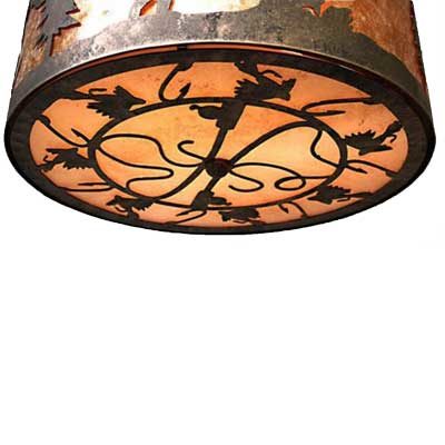 Copper Canyon CL830 16", Kiva Select, Fishing Scene, Bottom, Ceiling Light