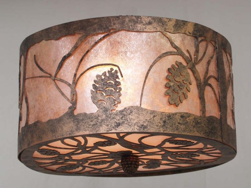 Copper Canyon CL830 16" Pine Cone Ceiling Light Made in the USA