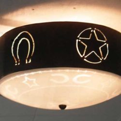 Copper Canyon CL840 12" Stars and Horseshoes Ceiling Light