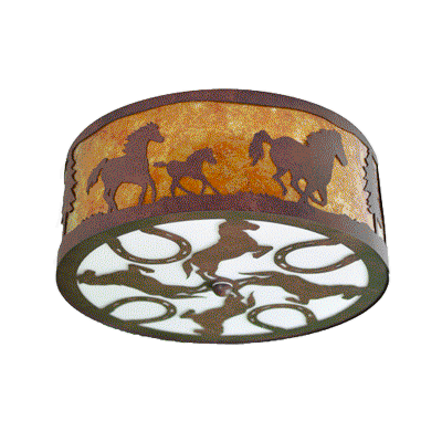 Copper Canyon CL830 16" Horse Ceiling Light